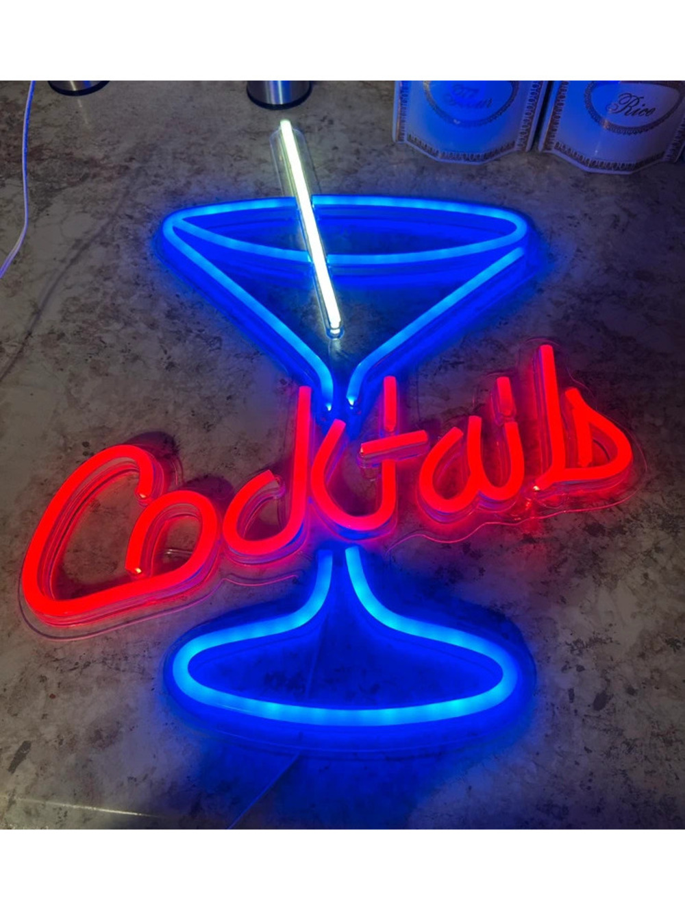 18” neon cocktail light